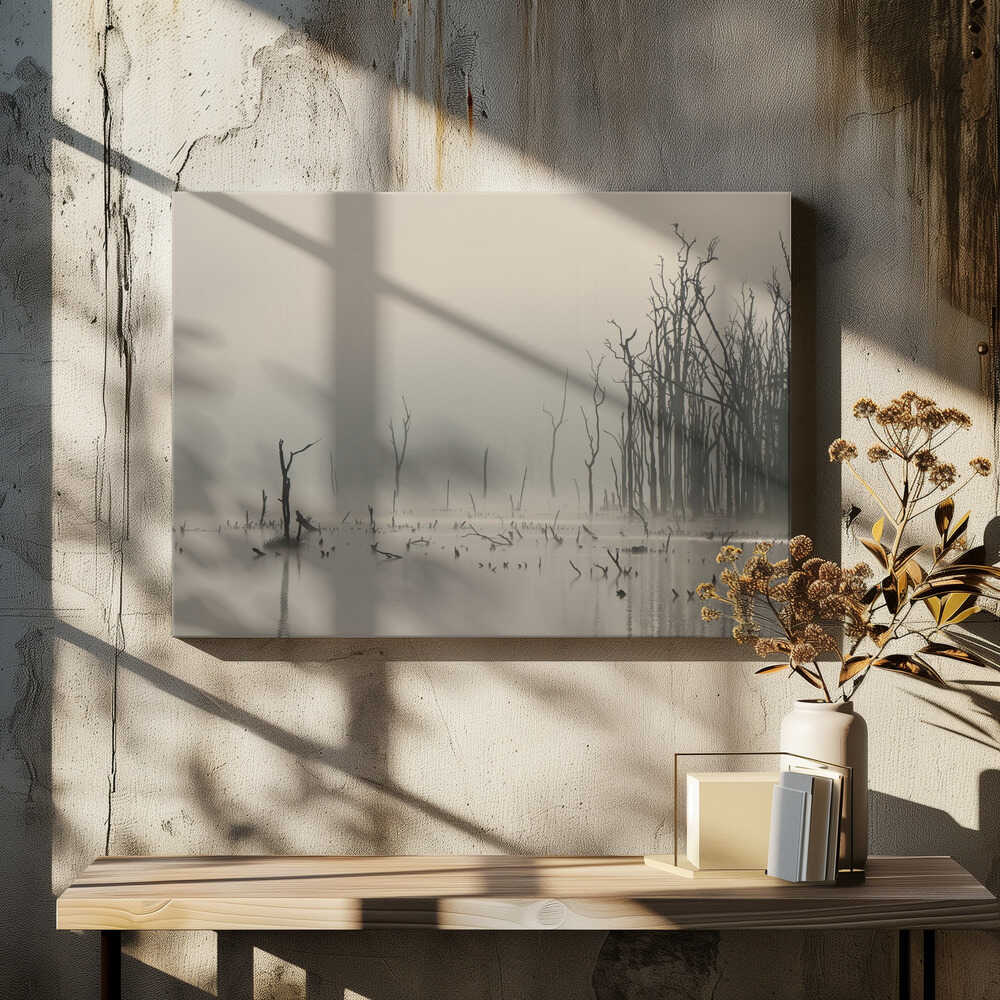 Misty Forest Reflections