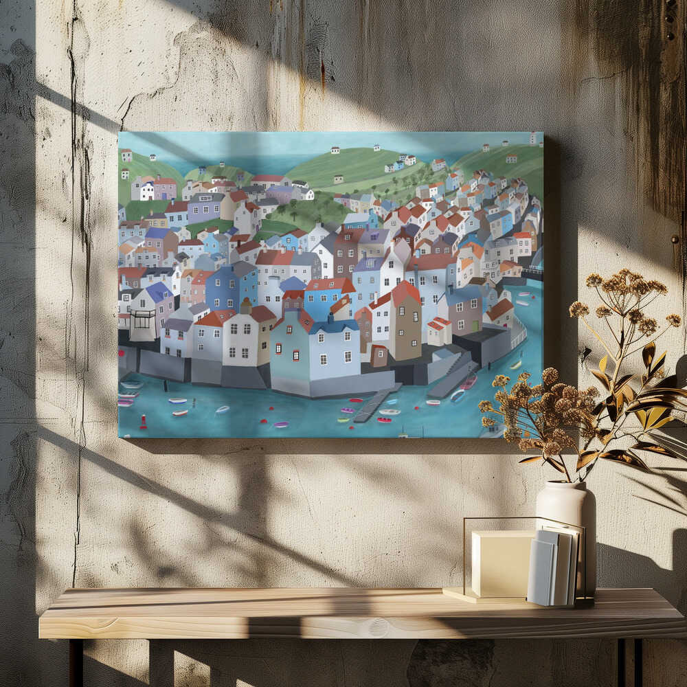 Staithes, Coastal Town, United Kingdom by Artist Carla Daly