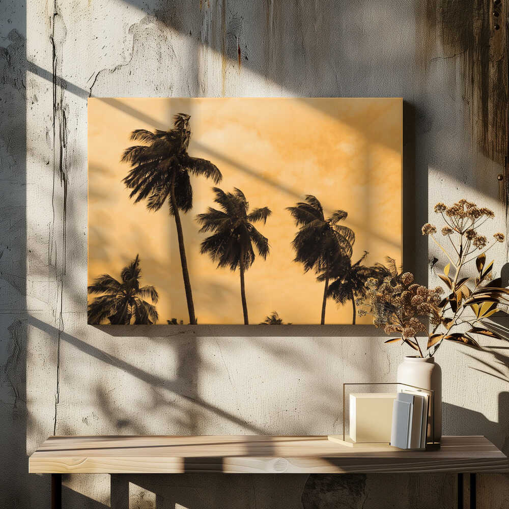 Golden Palms Swaying