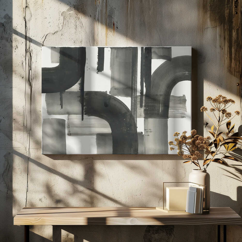 Monochrome Abstract Black Shapes 2