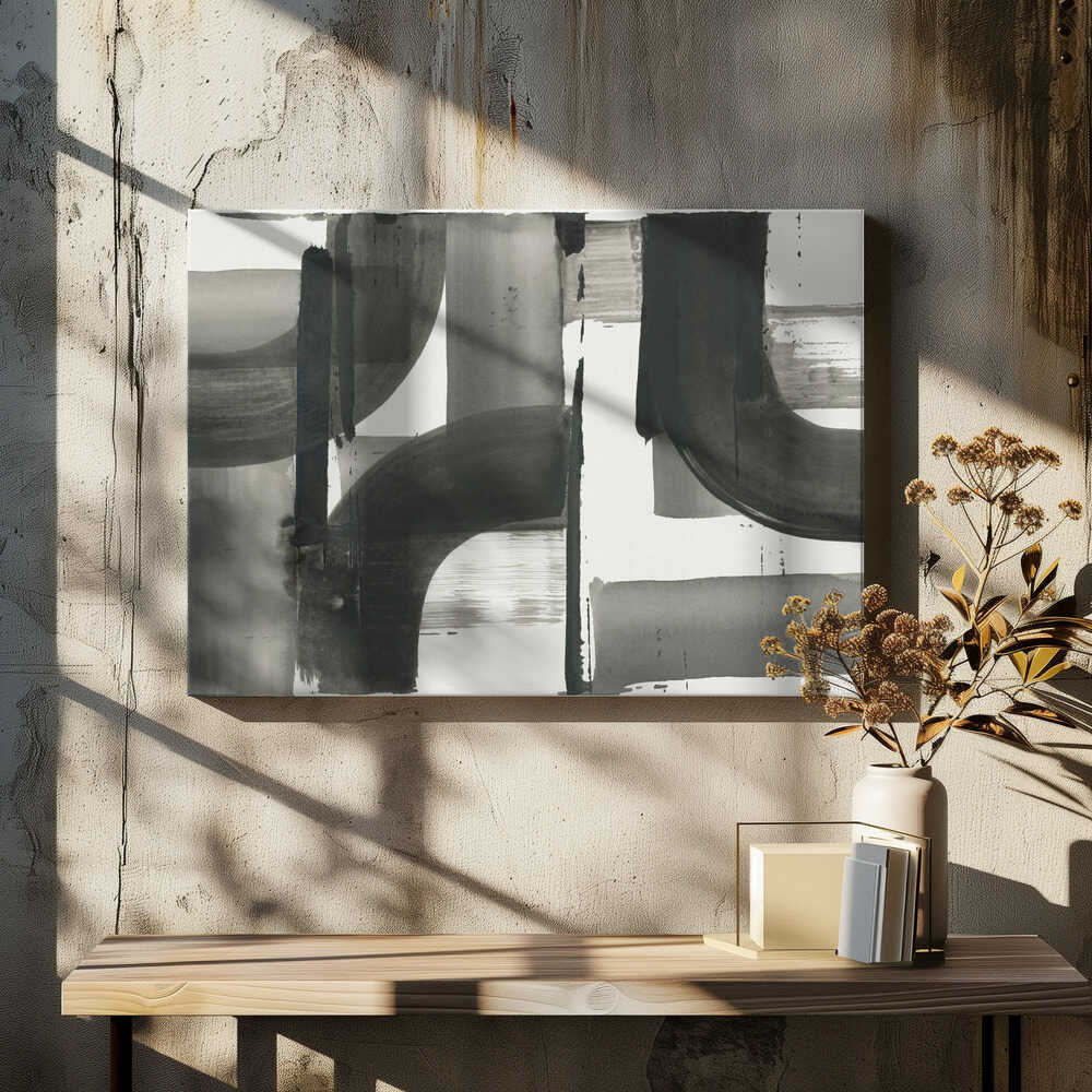 Monochrome Abstract Black Shapes 3