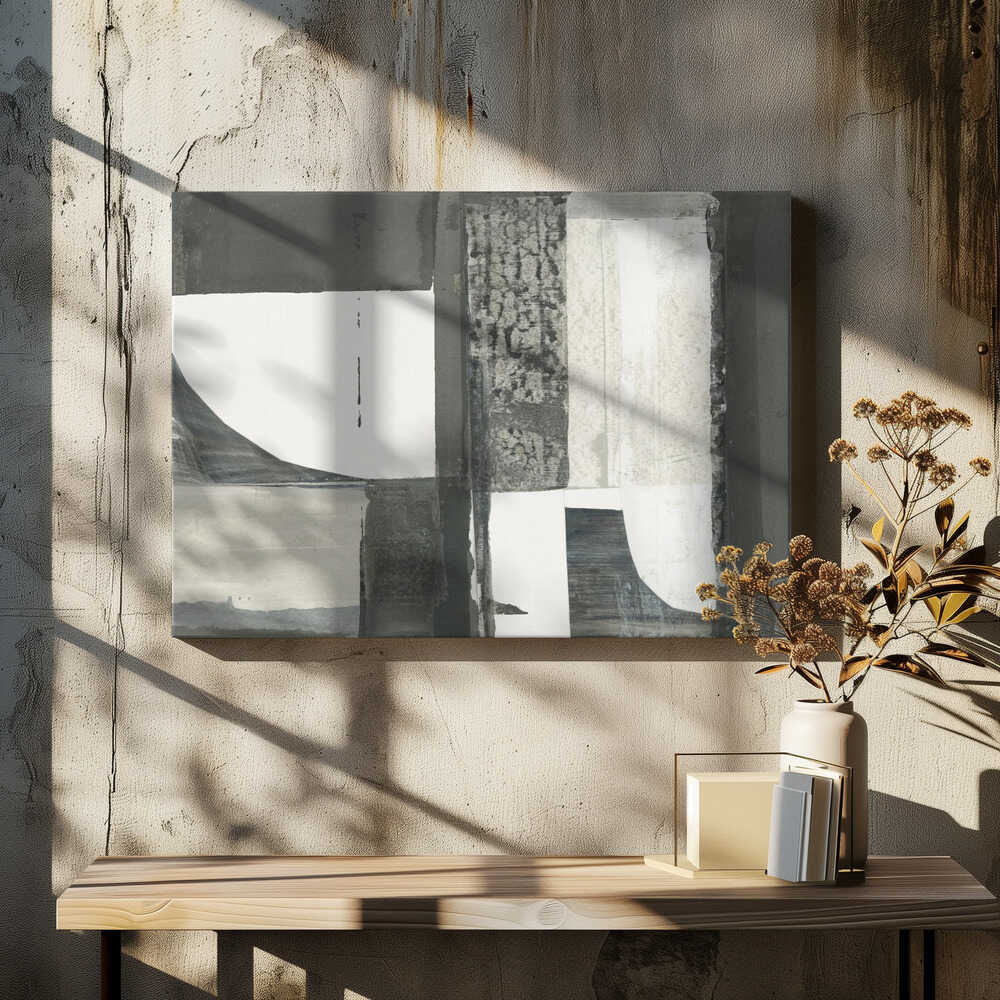 Monochrome Black Abstract Shapes Light 2