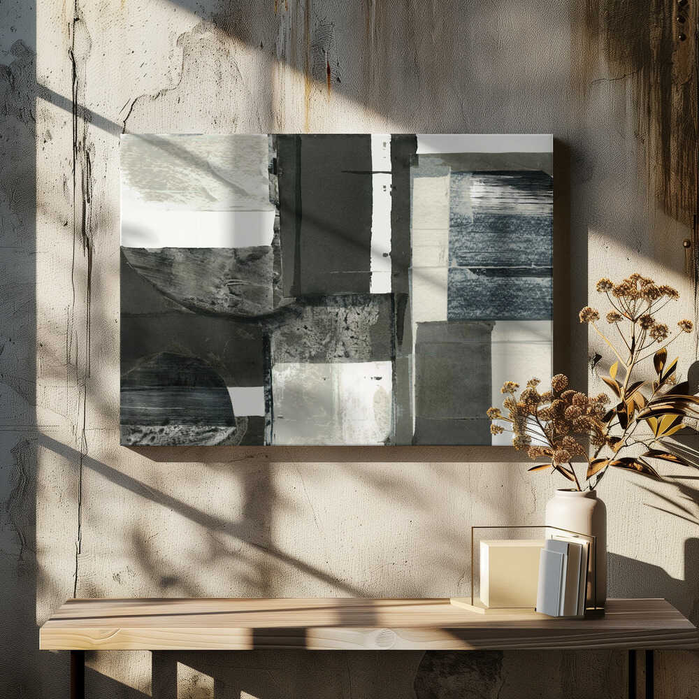 Monochrome Black Abstract Shapes Light 1