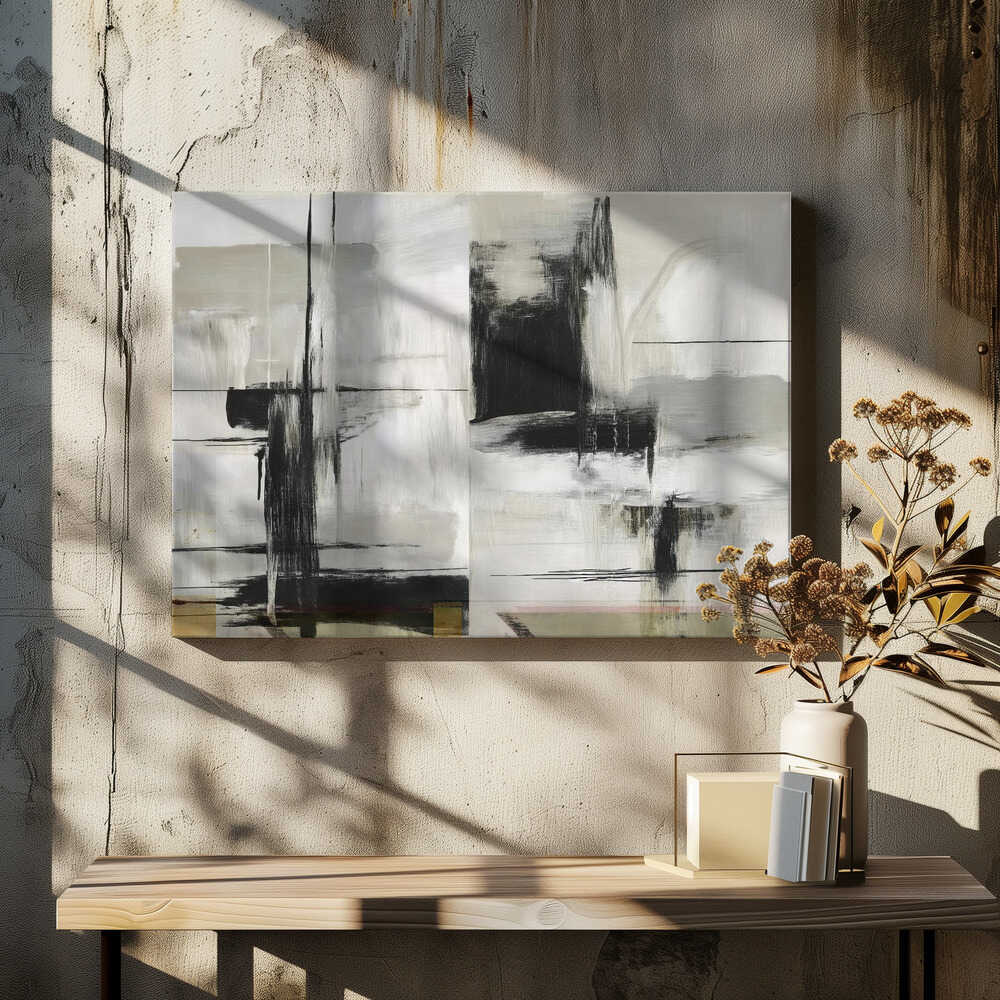 Present Future Black and White Abstract Textures 1