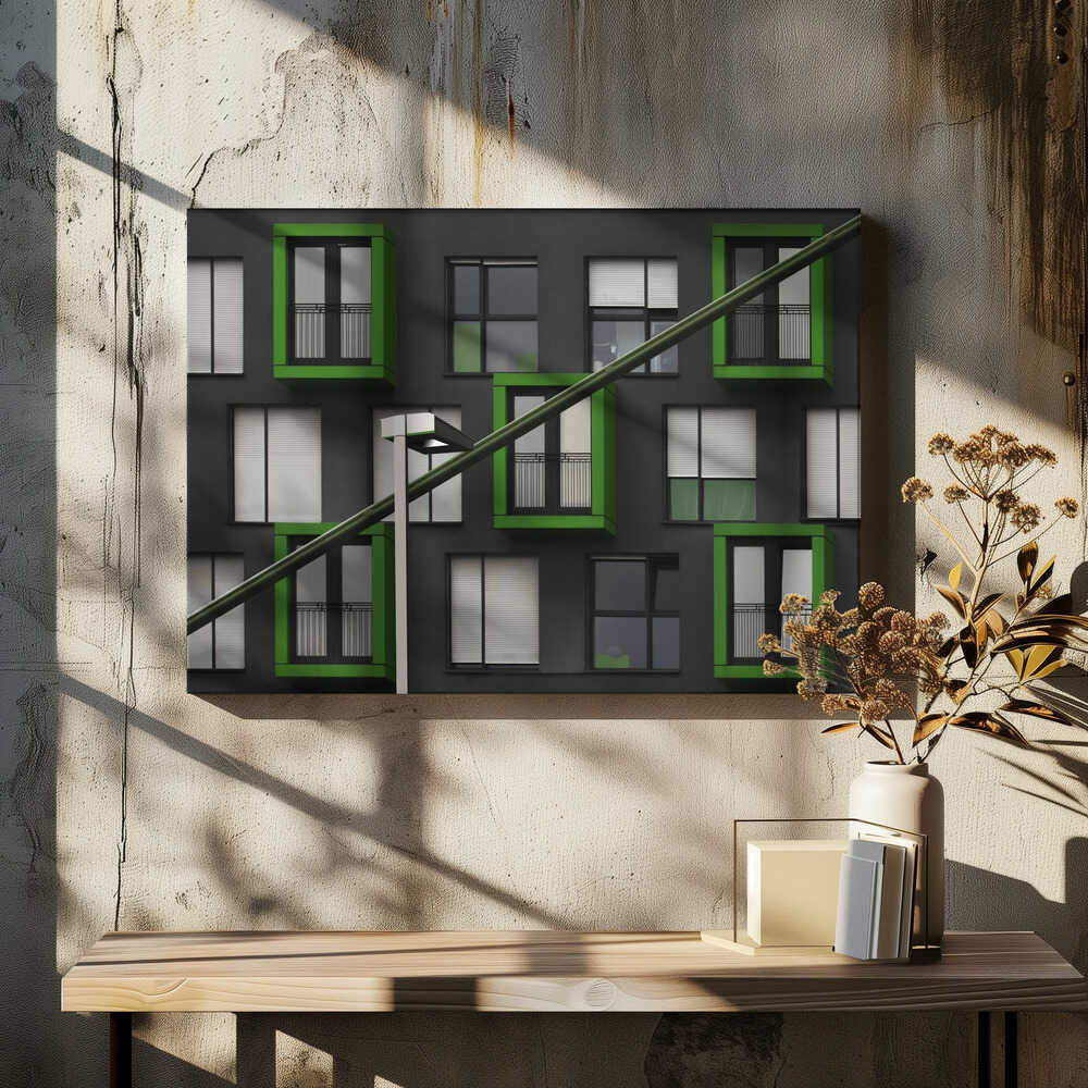 Green Window Frames