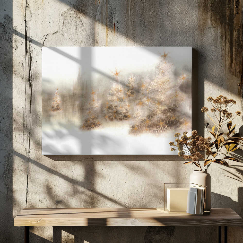 Dreamy Christmas Sceneserene ethereal, dreamy, festive,