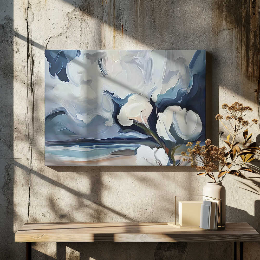 White Flowers On the Beach