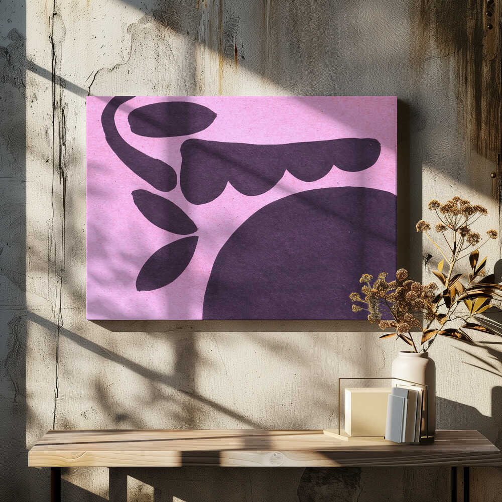 Organic Shapes On A Textured Pink Background