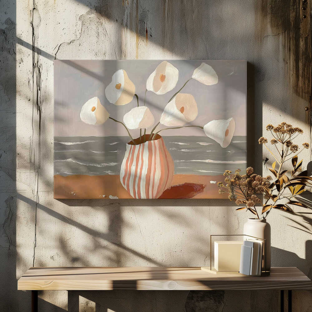 A Vase with White Calla Lilies