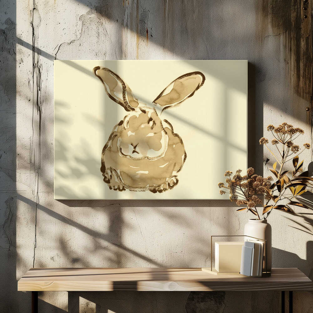 Whimsical Bunny Brushstroke
