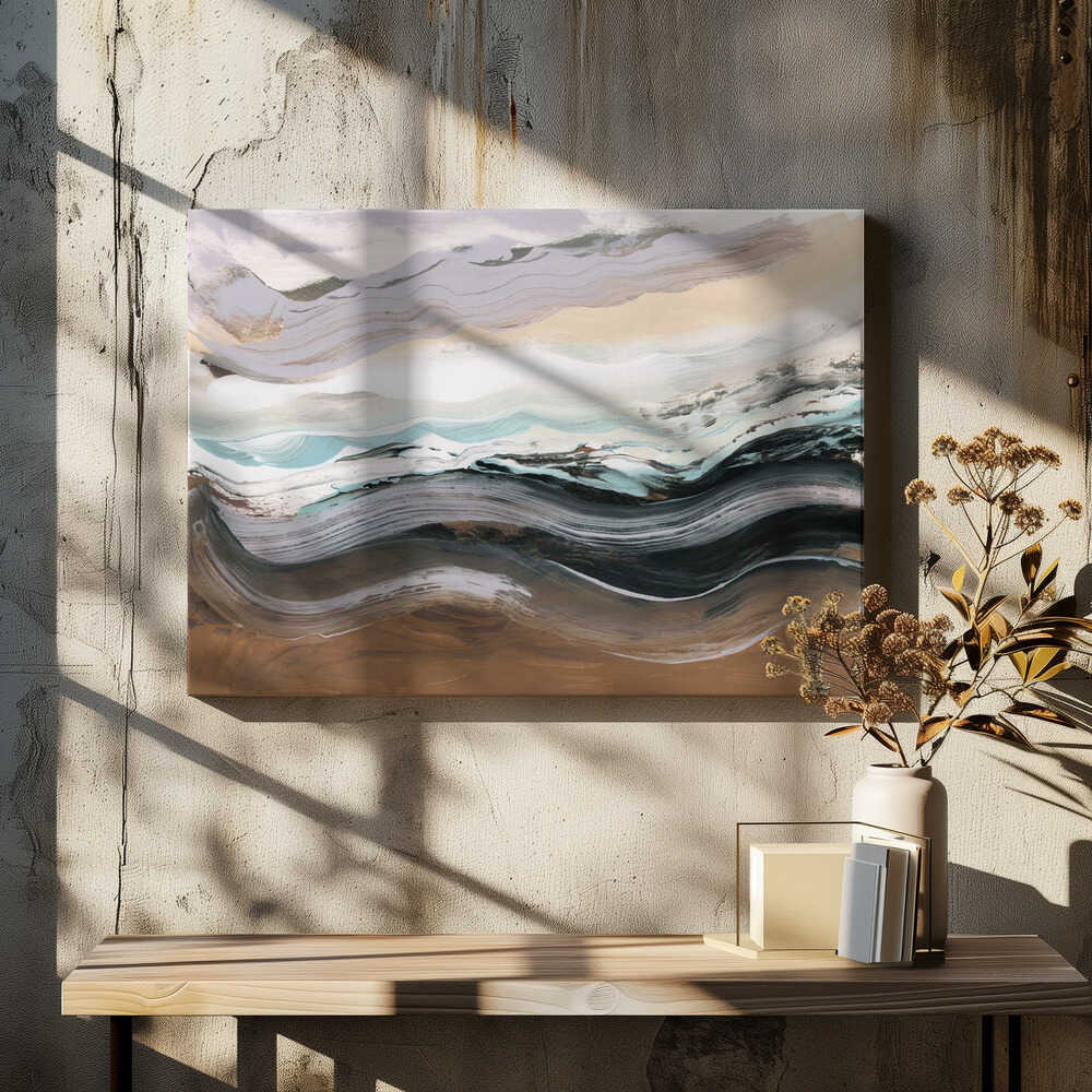 Abstract Landscape Waves Mocha