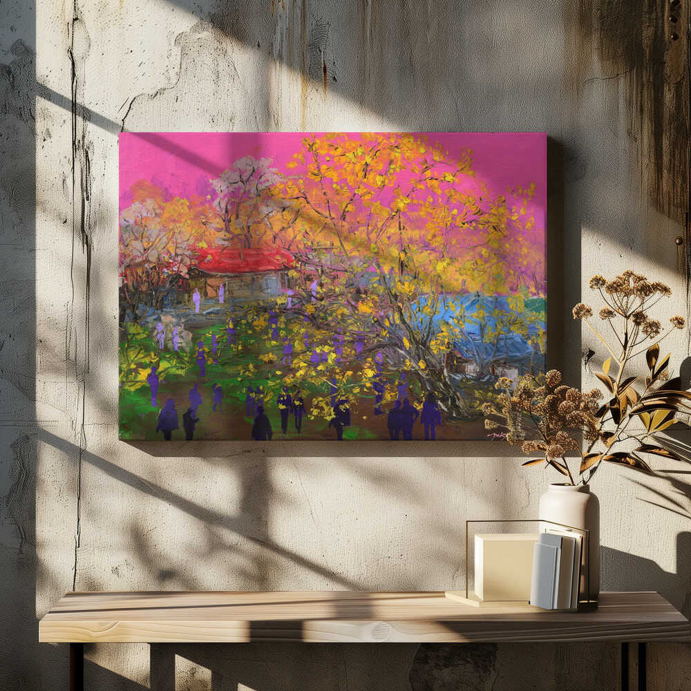 Cornus Officinalis Festival Oil On Canvas