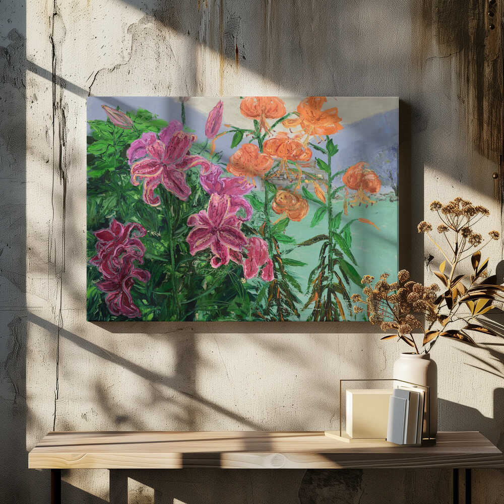 Lush Pink And Orange Lilies