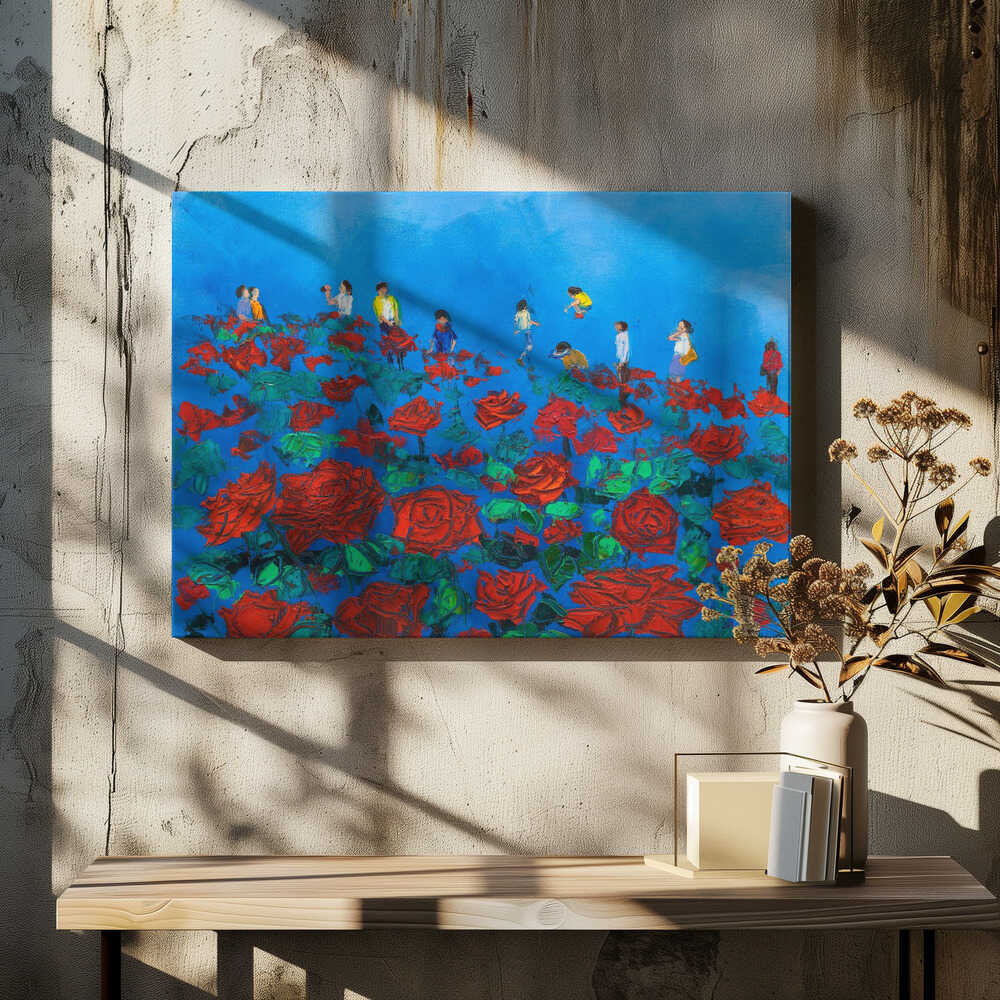 Rose Garden Oil On Canvas