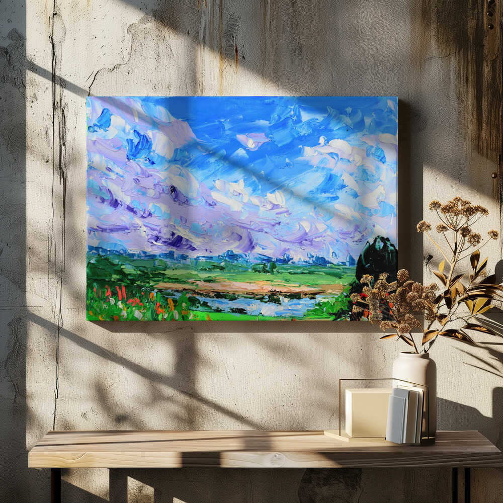 Wildflowers In The Field And The Sky