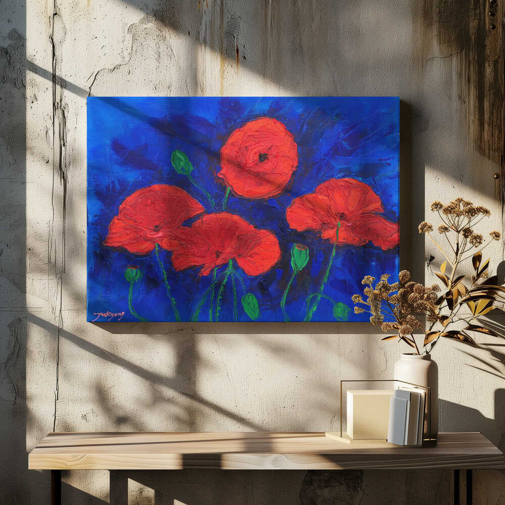 poppy oil on canvas