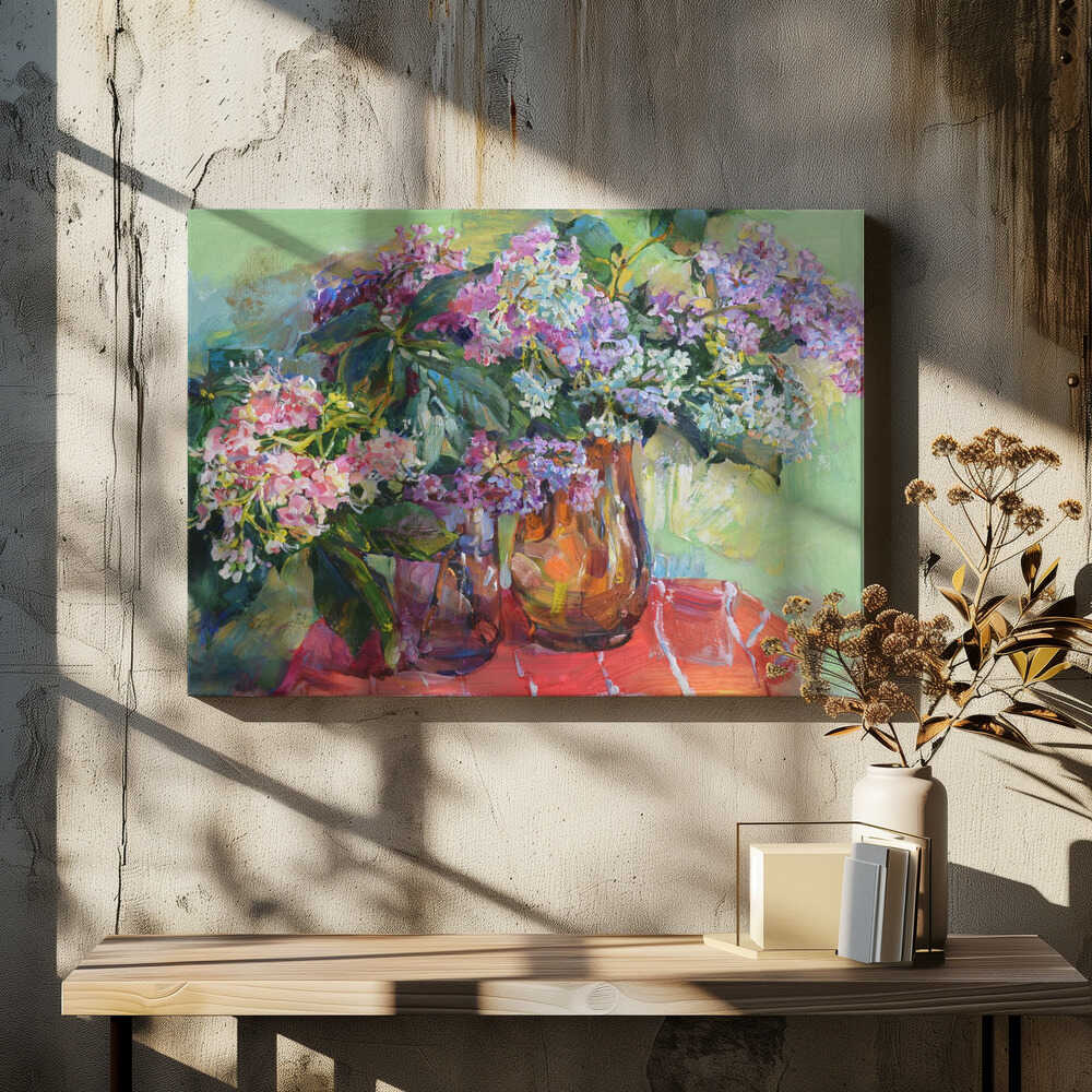 Lilac and chestnut flowers