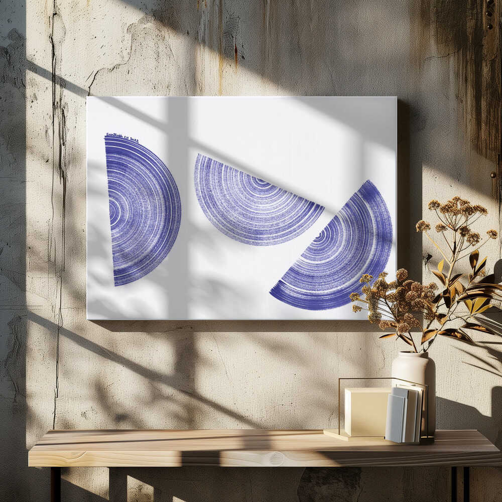 Semicircular Patterns in Blue