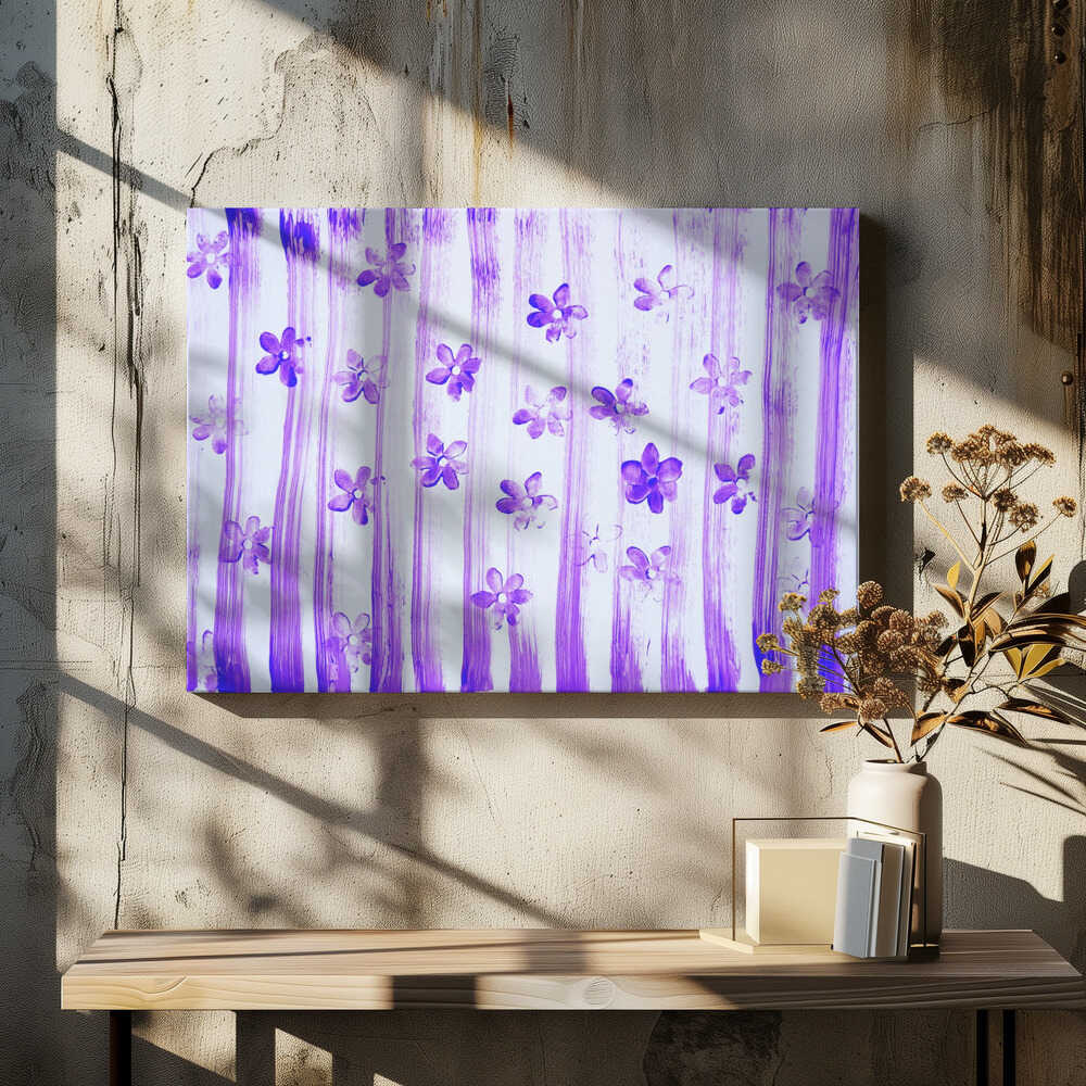 Violet Bloom Stripes