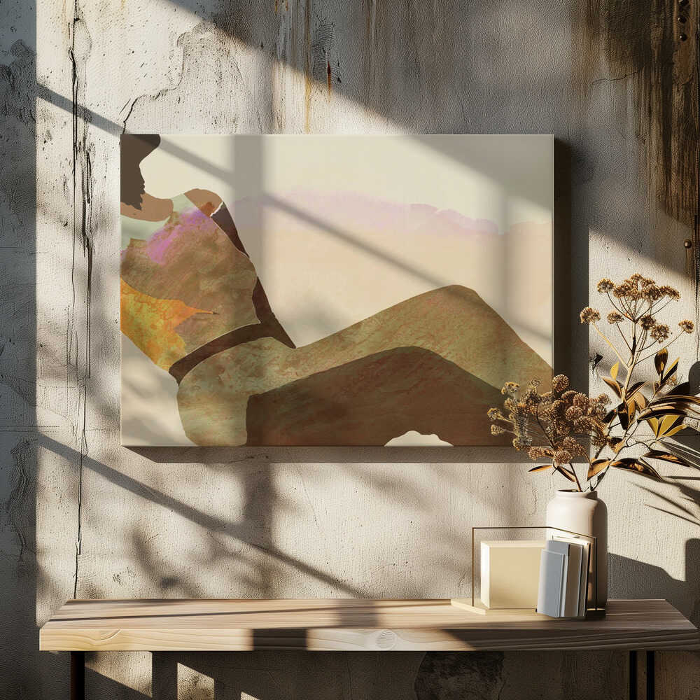 Reclined Silhouette: Earthy Tones