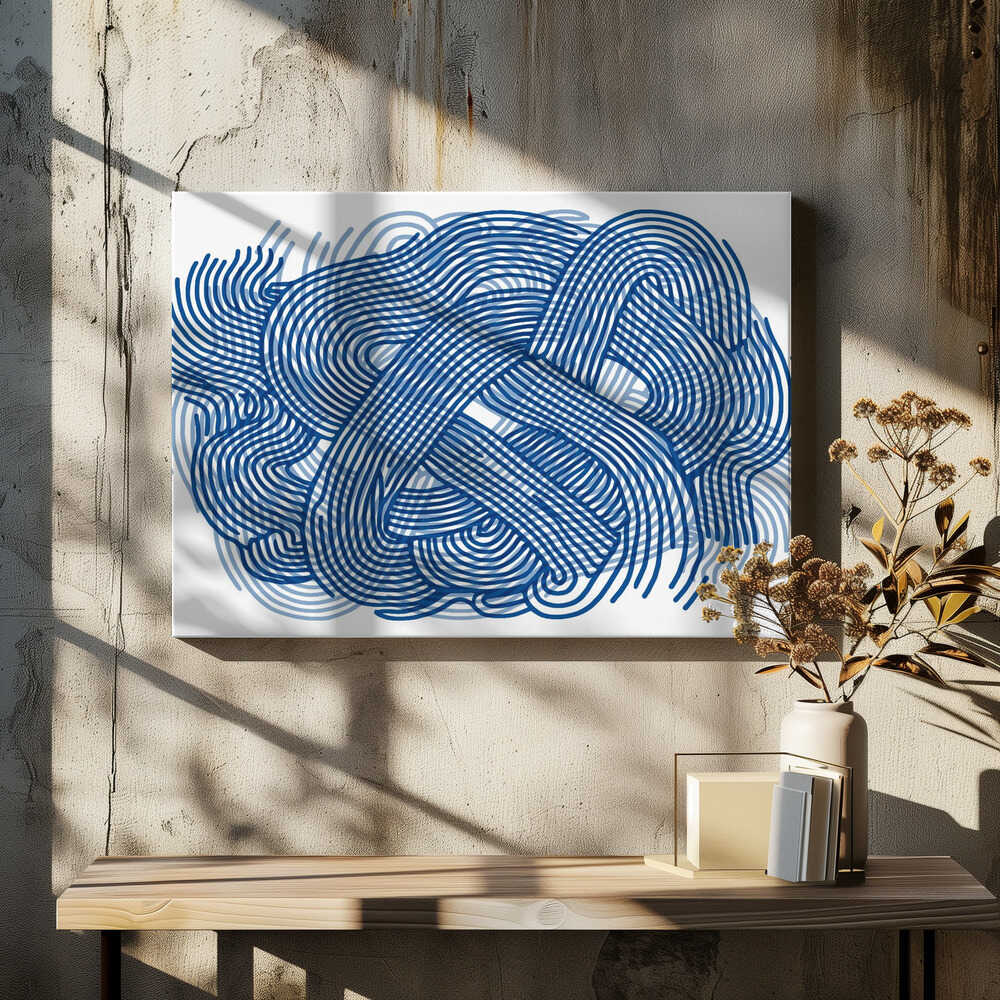 Interlocked Waveform Abstract Art Print