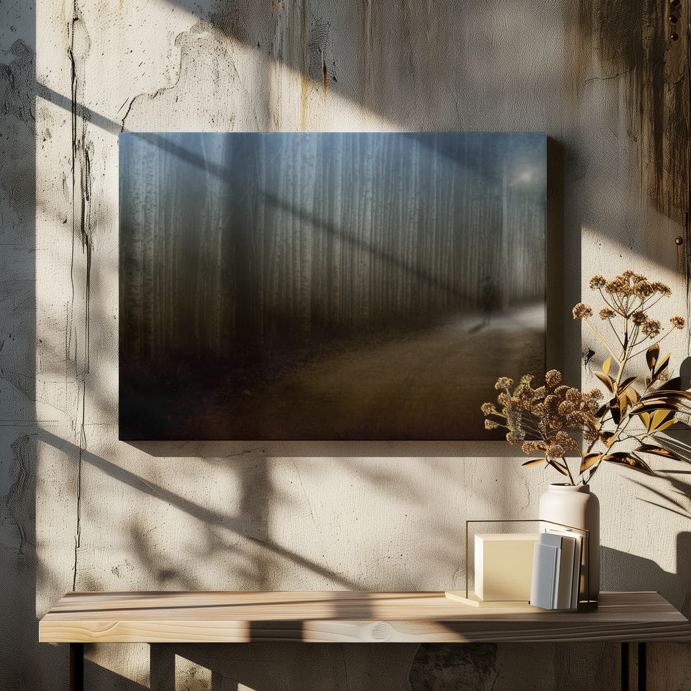 Countryside evening mood: Going home