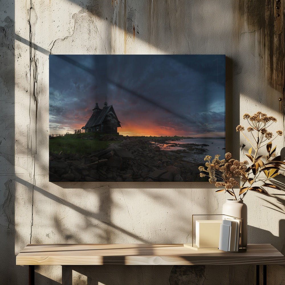 The old church on the coast of White sea