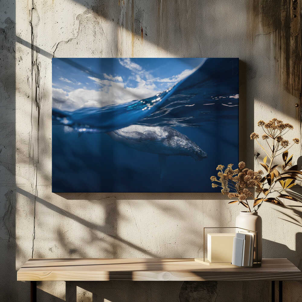 Humpback whale and the sky