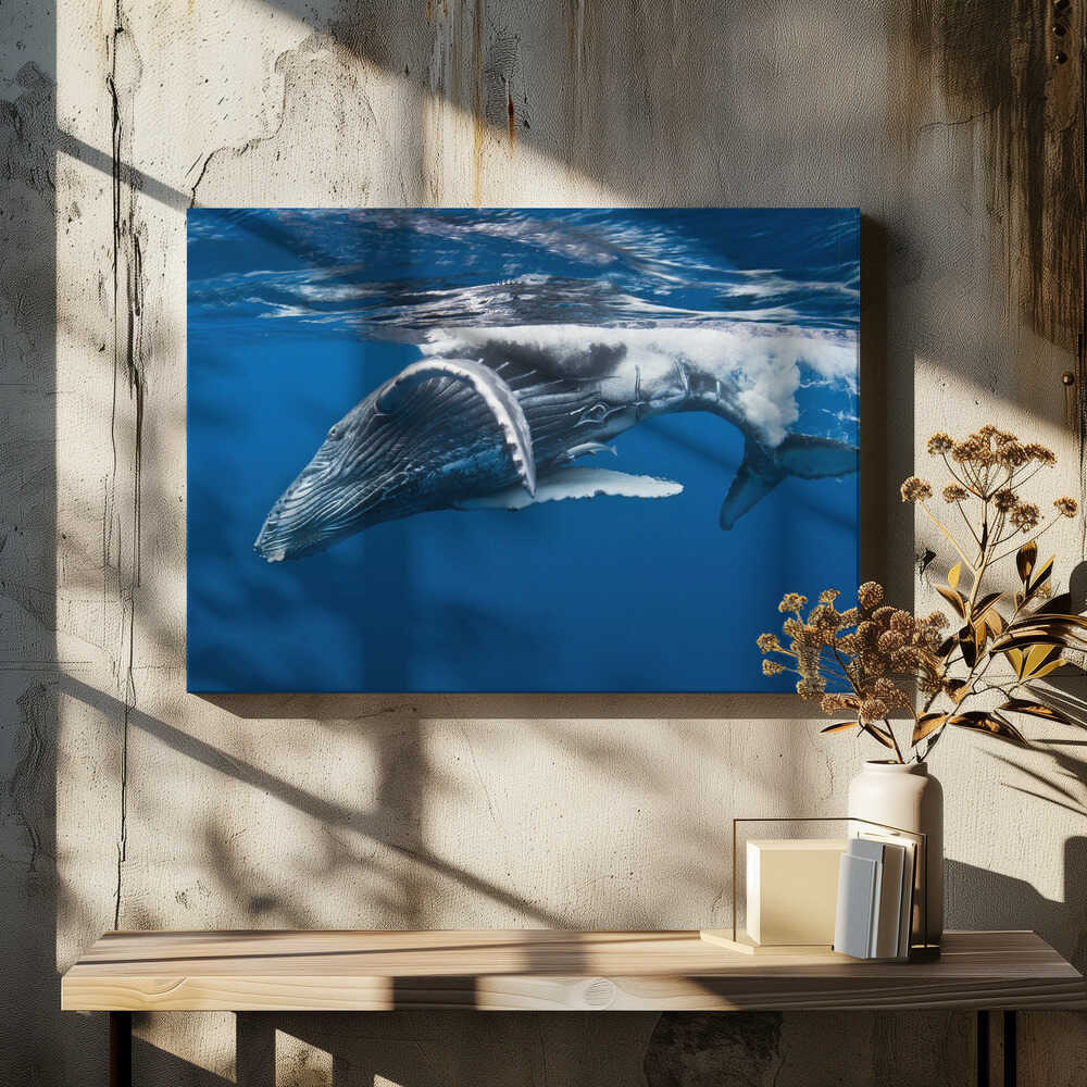 Humpback whale calf, Reunion Island