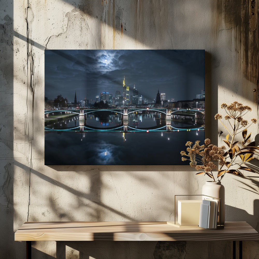 Art Prints of Frankfurt at Full Moon