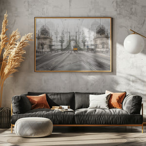 Art Prints of Yellow Tram - Budapest