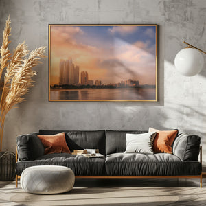 Art Prints of Etihad Towers & Emirates Palace, Abu Dhabi, UAE