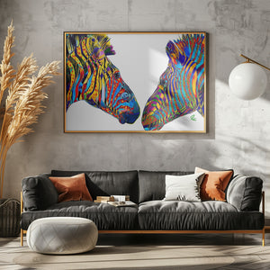 Canvas Art Print Ziggy and Zag the Zebras