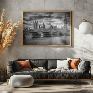 Art Prints of LONDON Houses of Parliament & Westminster Bridge