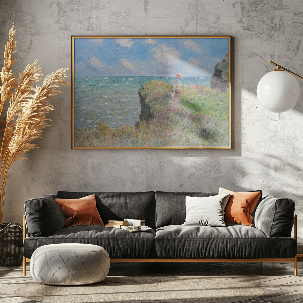 Cliff Walk At Pourville (1882) By Claude Monet.