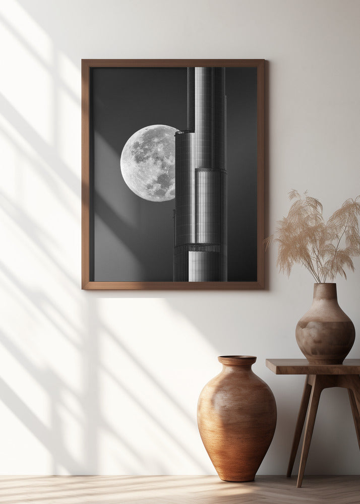 Art Prints of Super moon Burjkhalifa