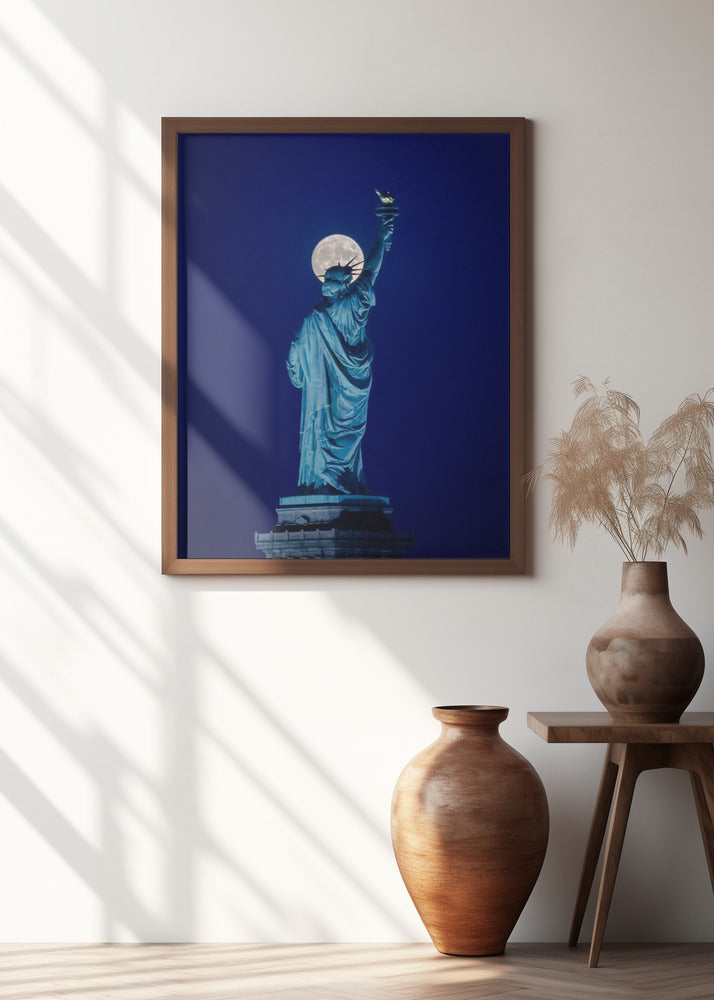 Art Prints of Moonrise behind Liberty