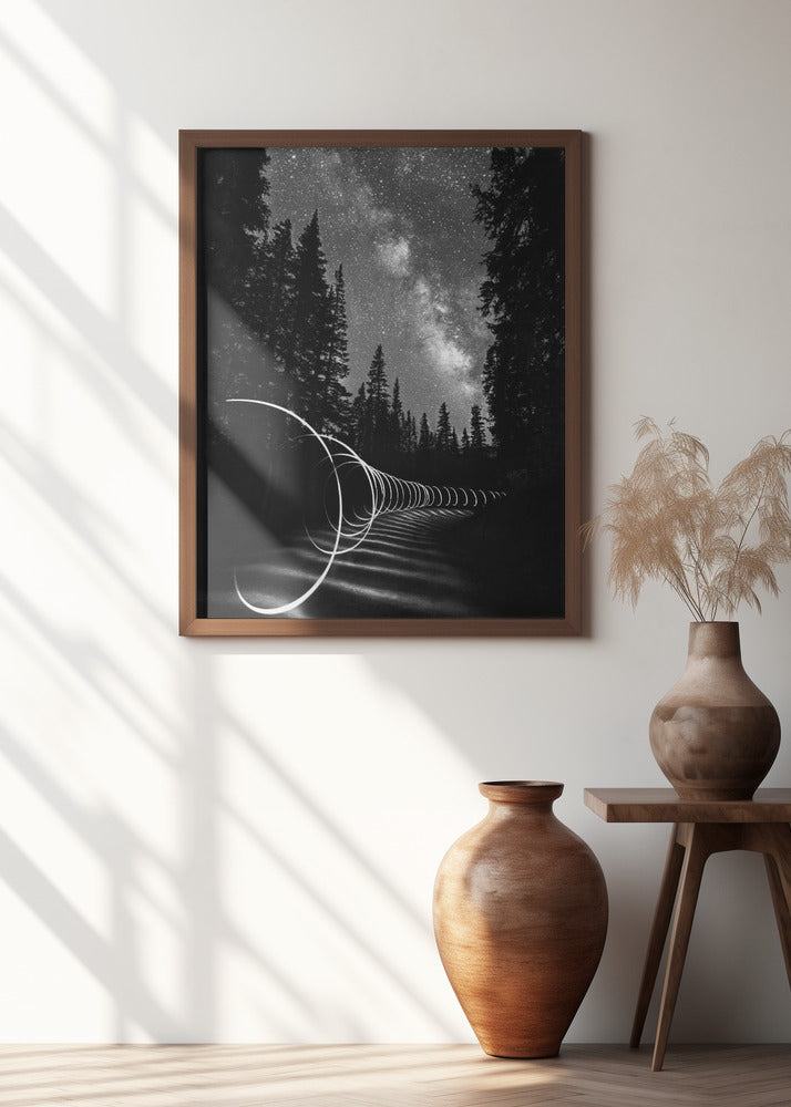 Light Painting under the Milky Way