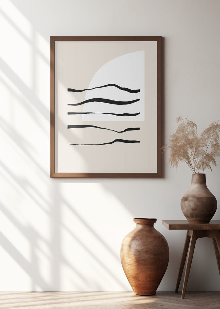 Art Prints of Sunset and Waves