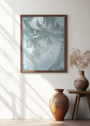 Art Prints of Green and White Acrylic No 4