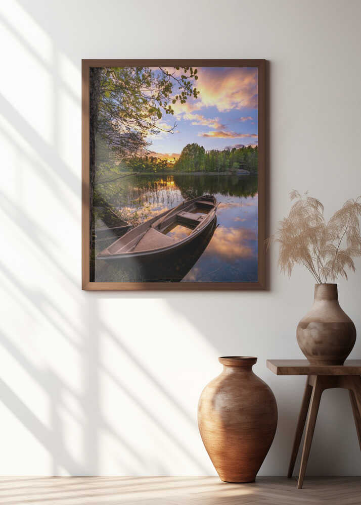 Reflection in the boat