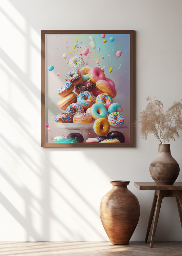 Colorful Donut Cascade