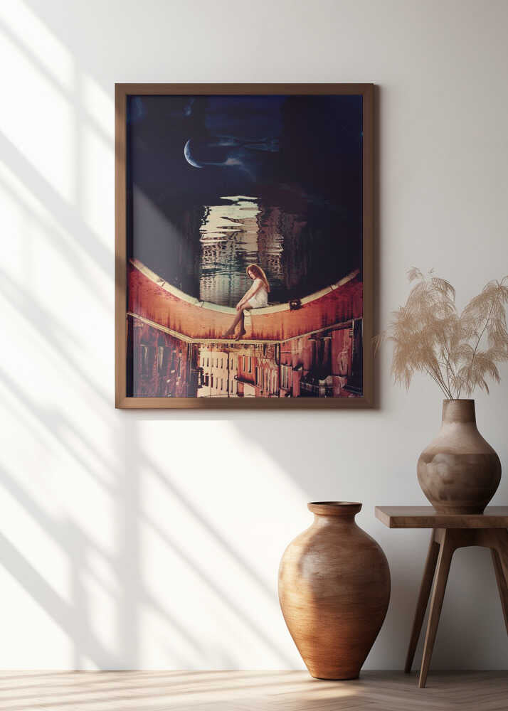 Venice in wonderland. Girl on a bridge