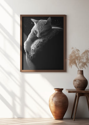 Canvas Art Print mooncat