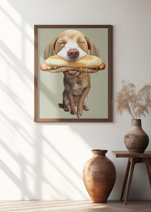 Canvas Art Print hotdog