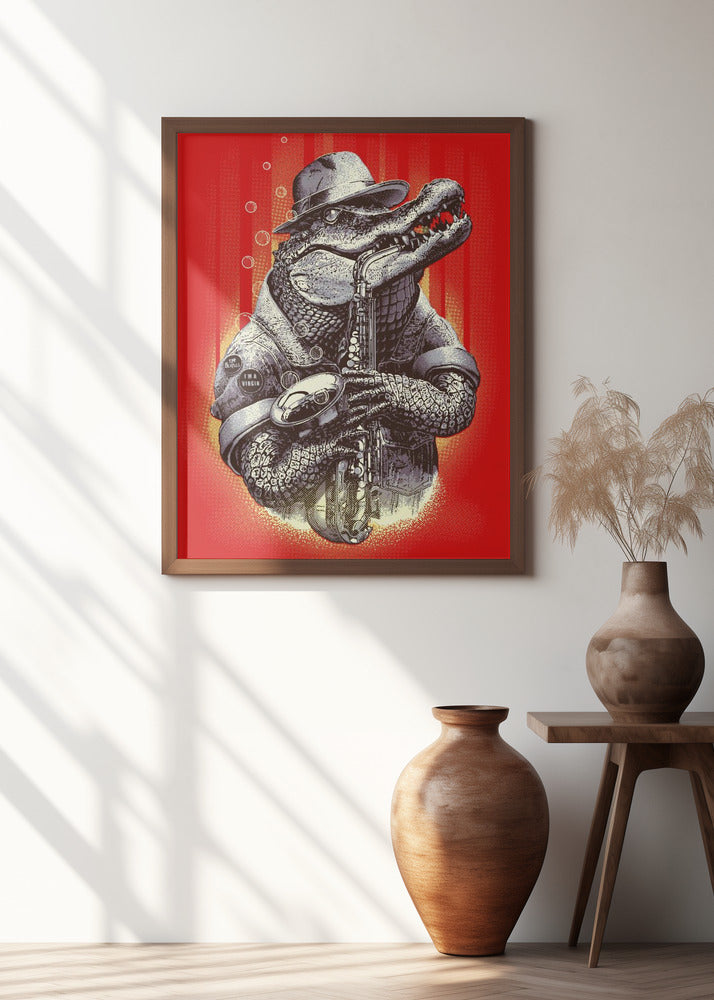 Canvas Art Print croc rocks