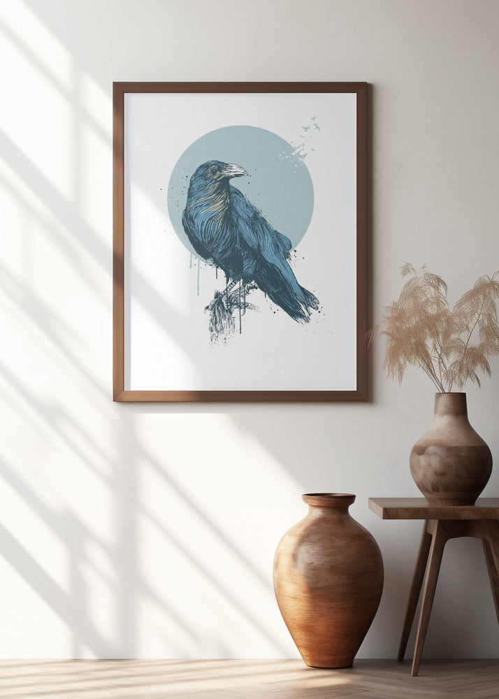Canvas Art Print Blue crow