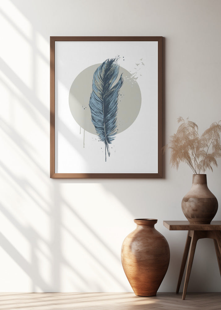 Feather in a circle
