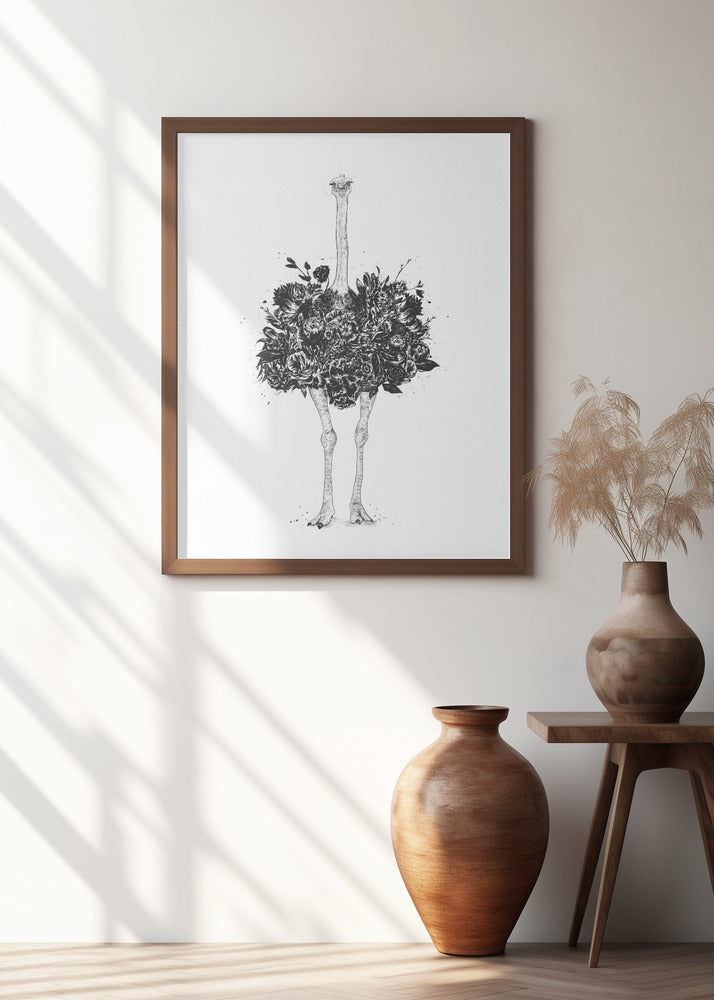 Floral ostrich
