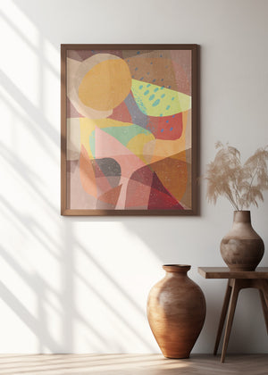 Art Prints of Pastel Shapes & Watermelon